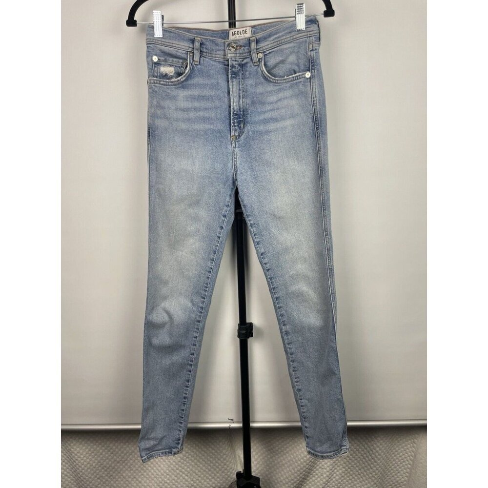 AGOLDE Light Blue Wash Denim Skinny Jeans Size 26 Style A018-812 Cut 43460